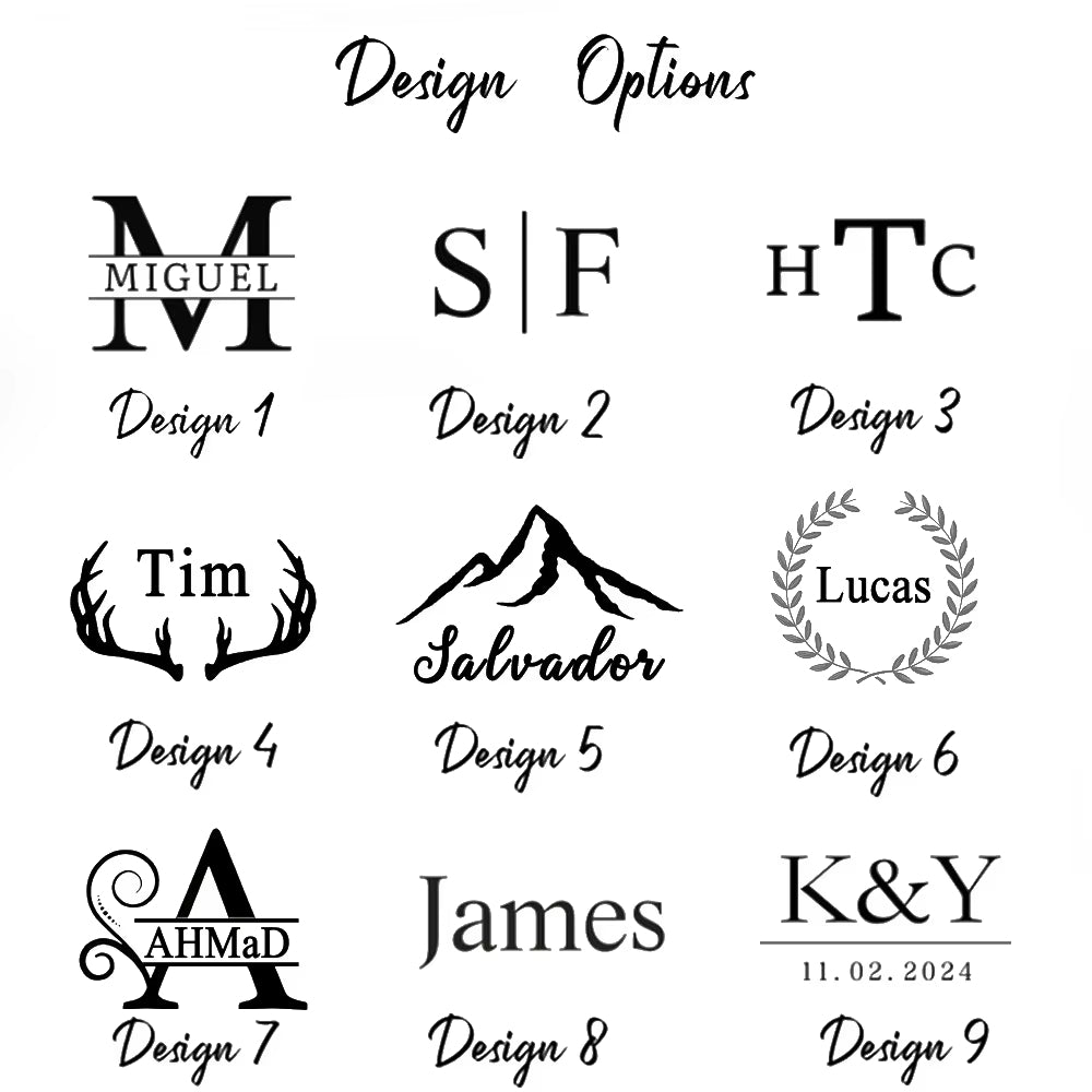 Multi Style Custom Name Men Tri-Fold Genuine Leather Card