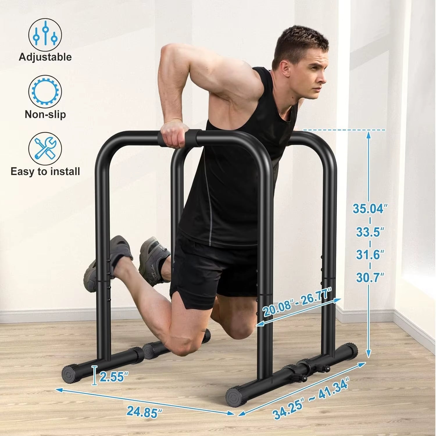 Dip Station Functional Heavy Duty Dip Stands Fitness