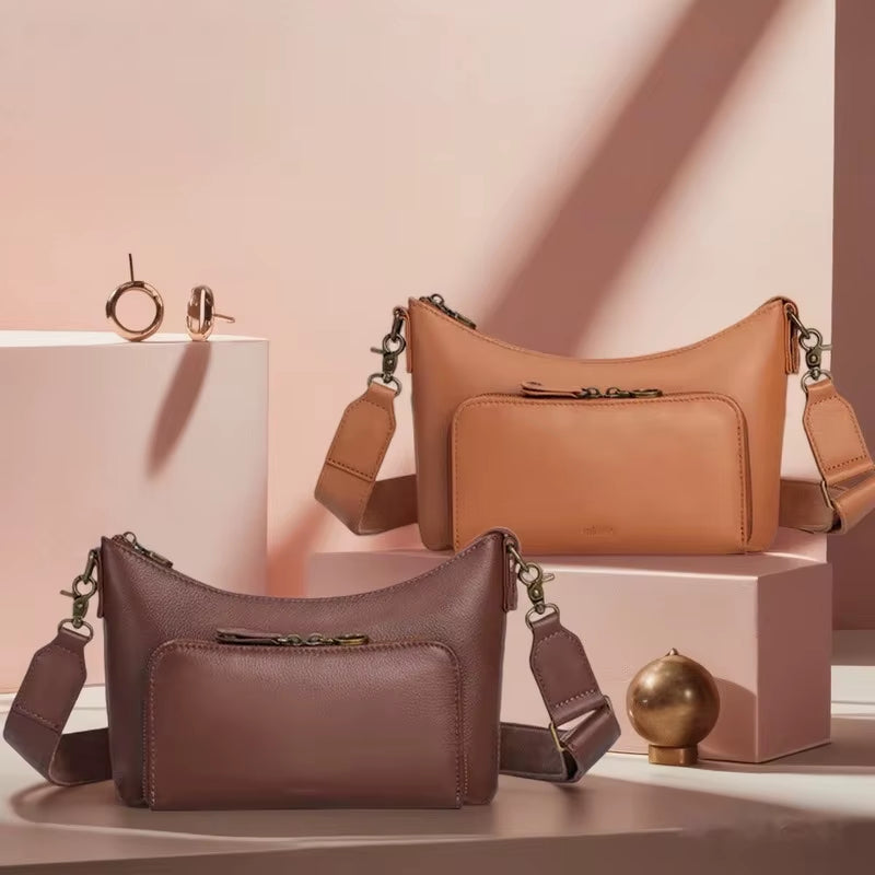 Retro Motorcycle Bag Large Capacity Dumpling Bag Women's