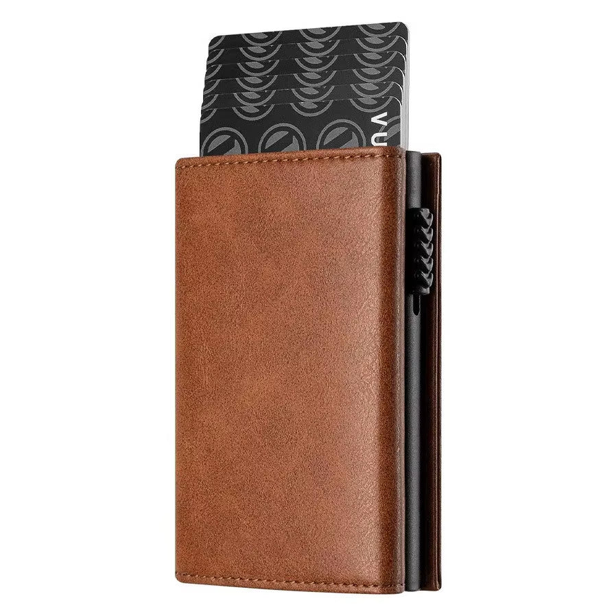 Multi Style Custom Name Men Tri-Fold Genuine Leather Card