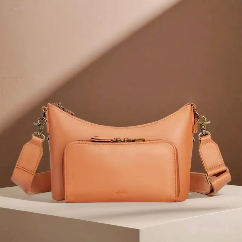 Retro Motorcycle Bag Large Capacity Dumpling Bag Women's