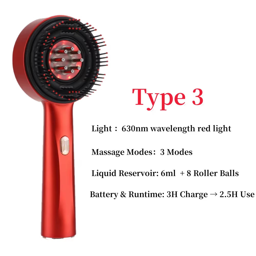 Electric Vibration Massage Comb Hair Care Brush Scalp Oil