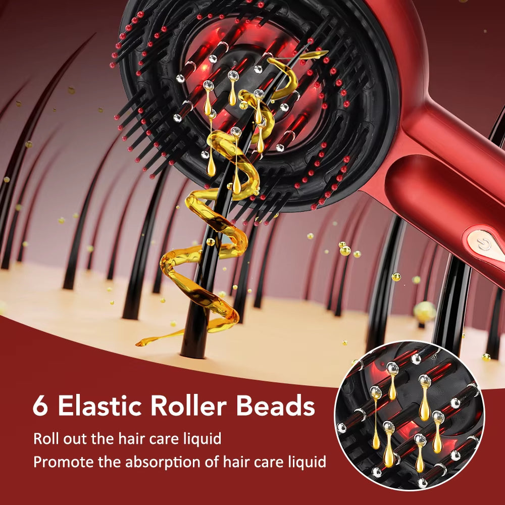 Electric Vibration Massage Comb Hair Care Brush Scalp Oil