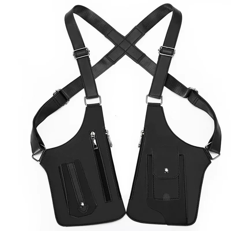 Double Shoulder Strap Multi-Pocket Outdoor Anti-Theft