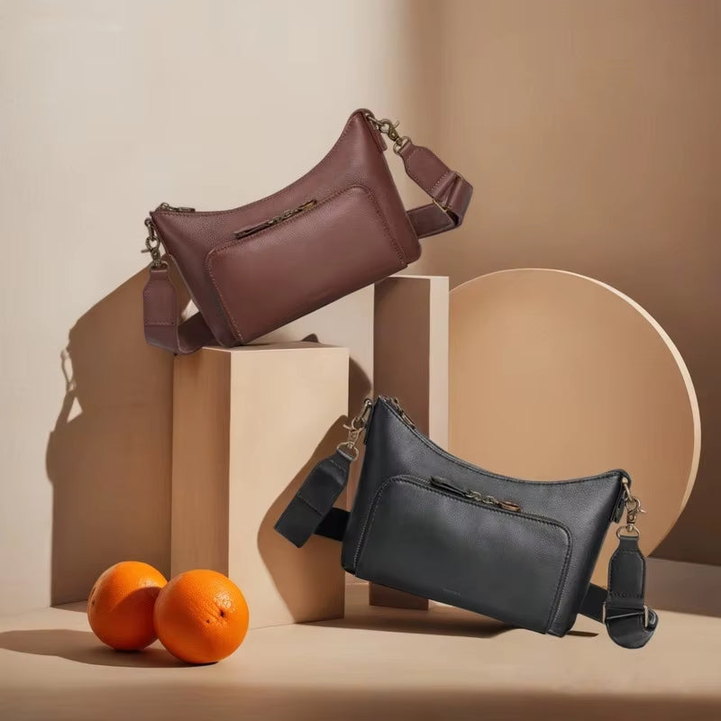 Retro Motorcycle Bag Large Capacity Dumpling Bag Women's